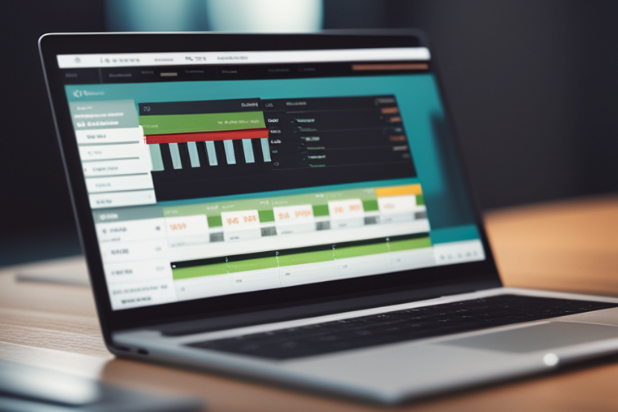 tour operator software on laptop