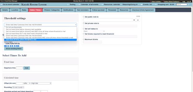 Set up Threshold Management For Company